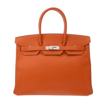 エルメス バーキン 35 オレンジ ヴォーエプソン ユニセックス バッグ 【bag】