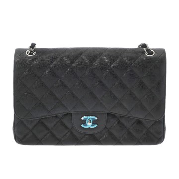 シャネル マトラッセ WフラップWチェーンショルダー 30cm ブラック A58600 ラムスキン レディース バッグ 【bag】