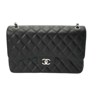 シャネル マトラッセ WフラップWチェーンショルダー  30cm ブラック A58600 キャビアスキン レディース バッグ 【bag】