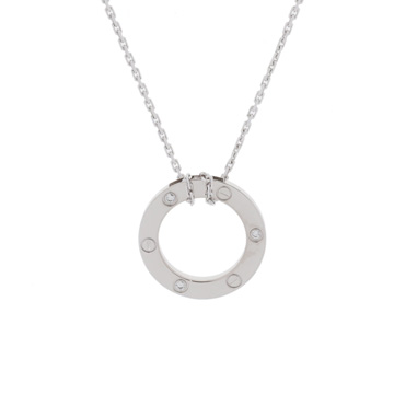 カルティエ ラブ ネックレス 3Pダイヤ K18ホワイトゴールド WG レディース ジュエリー 【jewelry】