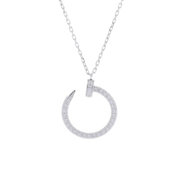 カルティエ ジュストアンクル ネックレス ダイヤ K18ホワイトゴールド WG レディース ジュエリー 【jewelry】