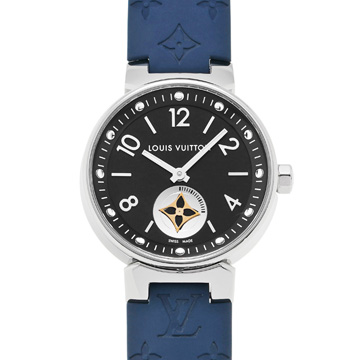 ルイヴィトン タンブール ムーンスター Q8J11 ブラック レディース 時計 【wristwatch】