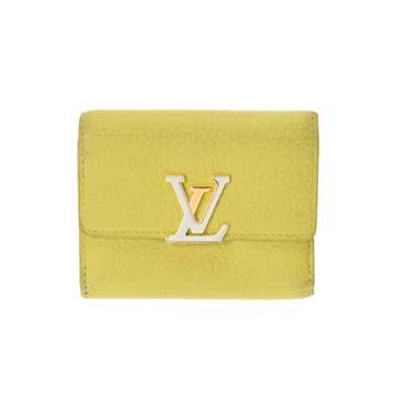 ルイヴィトン ポルトフォイユ カプシーヌ XS セドラ/ライムイエロー M81230 トリヨンレザー レディース 財布 【purse】