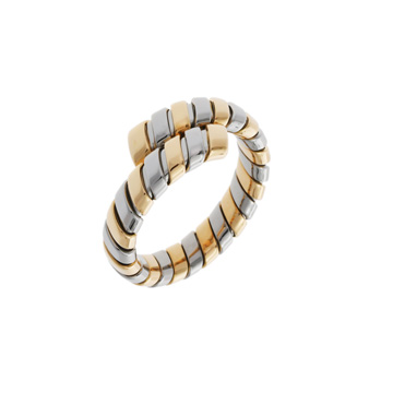 ブルガリ トゥボガスリング #17 K18イエローゴールド YG/ステンレス ユニセックス ジュエリー 【jewelry】