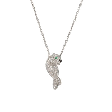 カルティエ パンテール ドゥ カルティエ ダイヤ/エメラルド シルバー K18ホワイトゴールド WG レディース ジュエリー 【jewelry】
