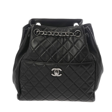 シャネル マトラッセ 巾着 黒 ラムスキン レディース バッグ 【bag】