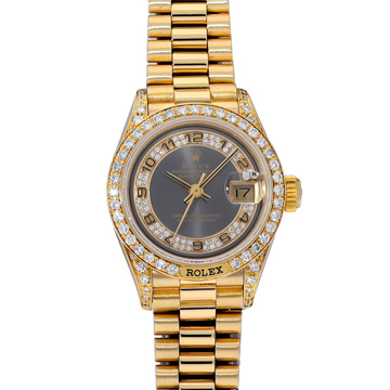 ロレックス デイトジャスト ベゼルラグダイヤ 69158MR  グレーミリヤード レディース 時計 【wristwatch】