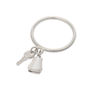 エルメス ケリークロシェットPM リング #53 ダイヤ K18ホワイトゴールド WG レディース ジュエリー 【jewelry】
