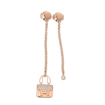 エルメス アミュレットピアス ダイヤ K18ピンクゴールド PG レディース ジュエリー 【jewelry】