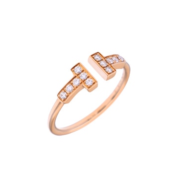 ティファニー Tワイヤー リング #11 K18ピンクゴールド PG レディース ジュエリー 【jewelry】