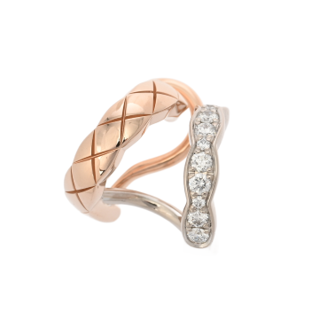 シャネル ココクラッシュ シングルイヤークリップ K18ピンクゴールド PG/K18ホワイトゴールド WG レディース ジュエリー 【jewelry】