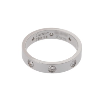 カルティエ ミニラブリング フルダイヤ #54 K18ホワイトゴールド WG レディース ジュエリー 【jewelry】