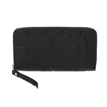 ルイヴィトン モノグラムアンプラント ジッピーウォレット ノワール M61864 レザー レディース 財布 【purse】