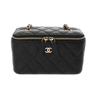 シャネル マトラッセ ヴァニティバッグ ブラック キャビアスキン レディース バッグ 【bag】
