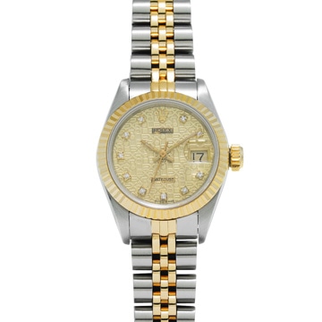 ロレックス デイトジャスト 69173G シャンパンコンピュータ/ダイヤモンド レディース 時計 【wristwatch】