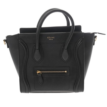 セリーヌ ラゲージ ナノショッパー ブラック 168243 レザー レディース バッグ 【bag】