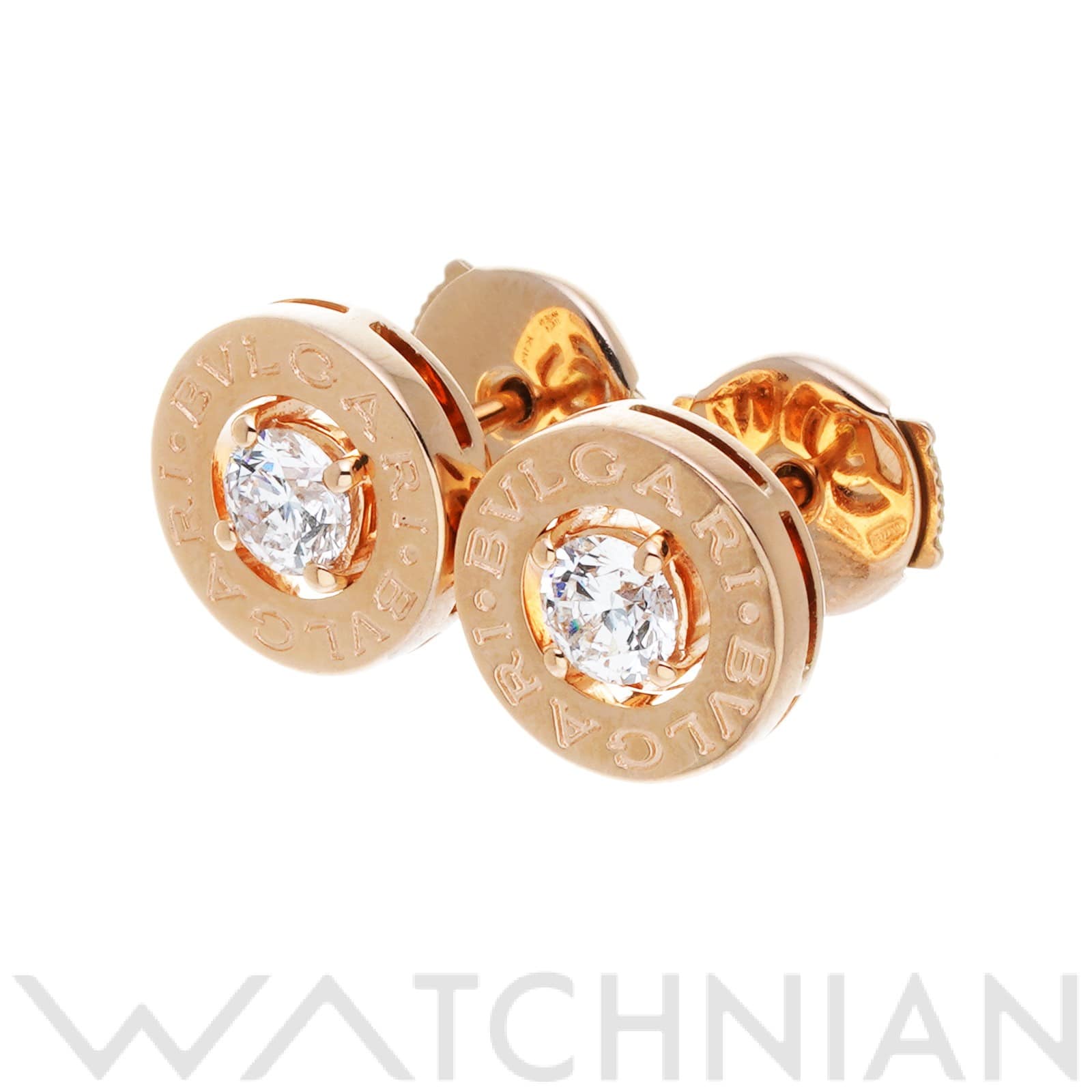 ブルガリ ブルガリブルガリ ピアス K18ピンクゴールド PG/ダイヤモンド レディース ジュエリー 【中古】【jewelry】