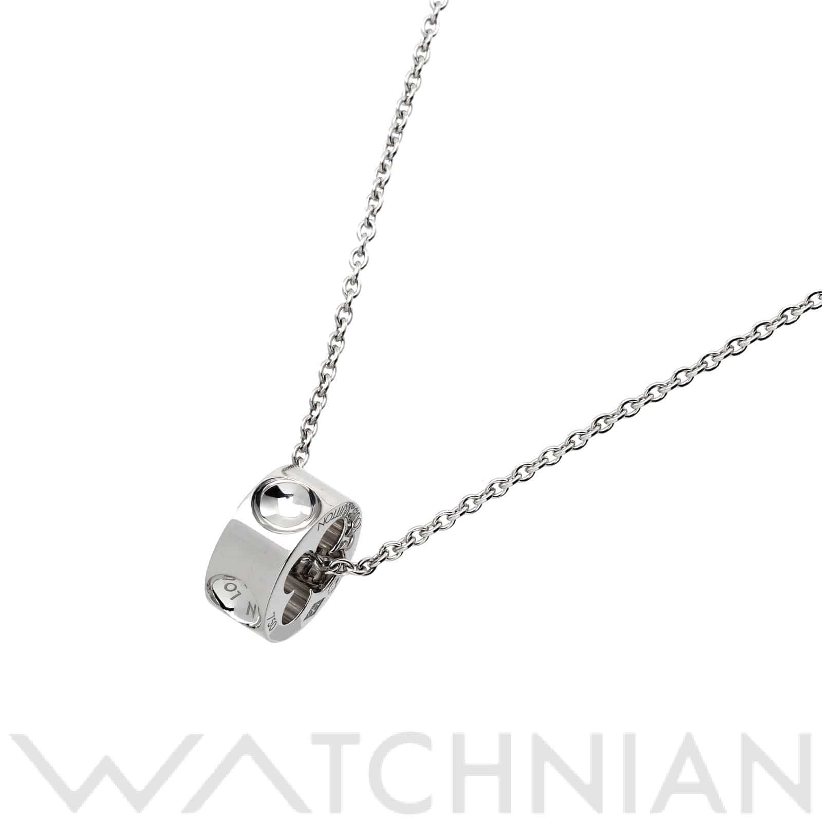 ルイ ヴィトン パンダンティフ アンプラント ペンダント ネックレス K18ホワイトゴールド WG レディース ジュエリー 【中古】【jewelry】