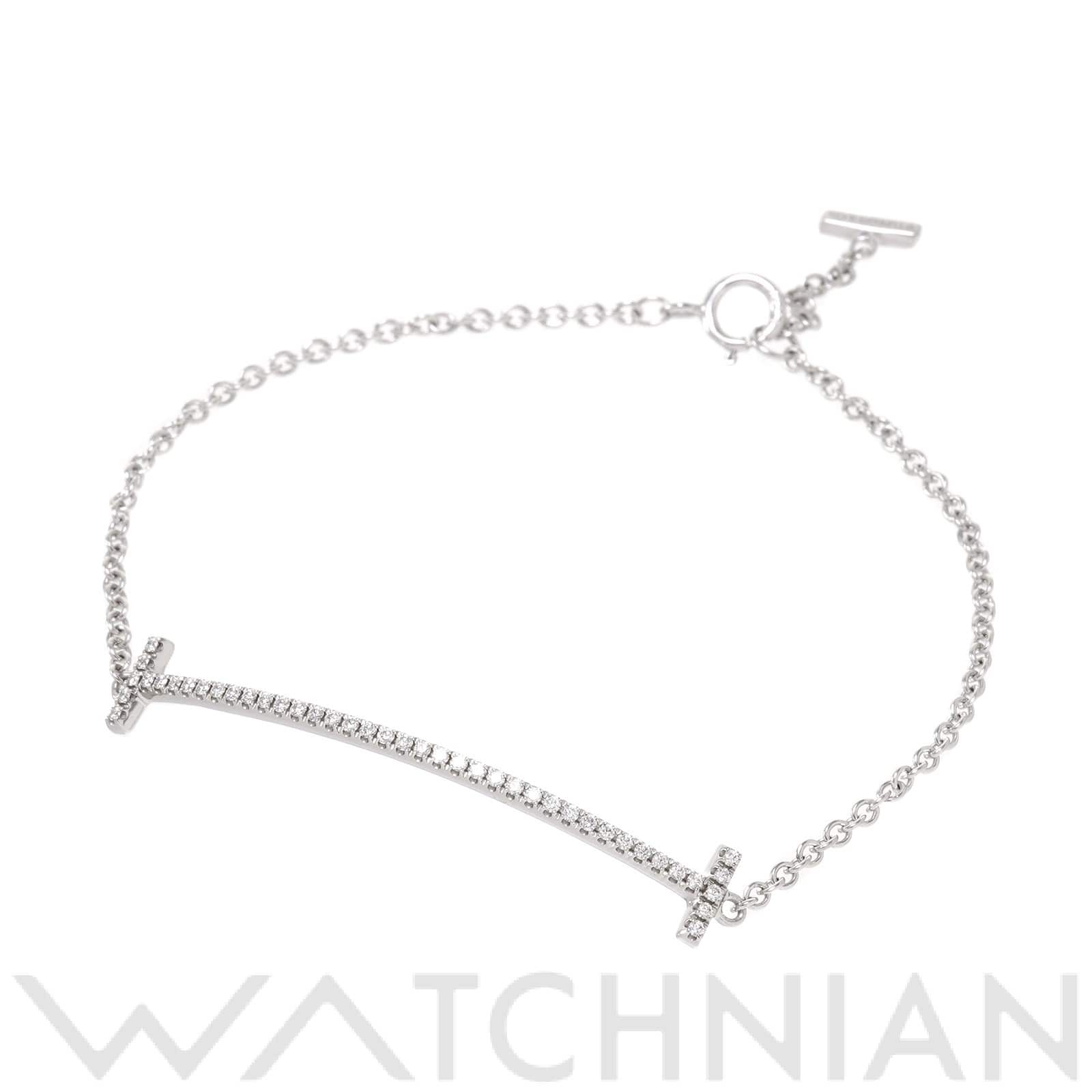 ティファニー Tスマイル ブレスレット K18ホワイトゴールド WG/ダイヤモンド レディース ジュエリー 【中古】【jewelry】