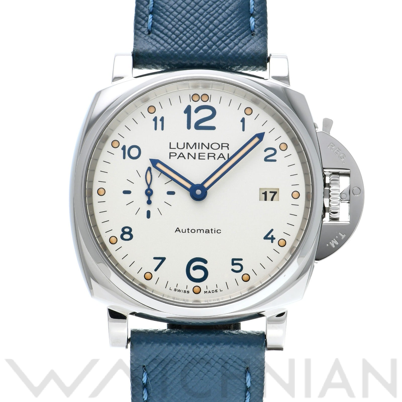 パネライ ルミノール ドゥエ 3デイズ アッチャイオ PAM00906 シルバー メンズ 時計 【中古】【wristwatch】