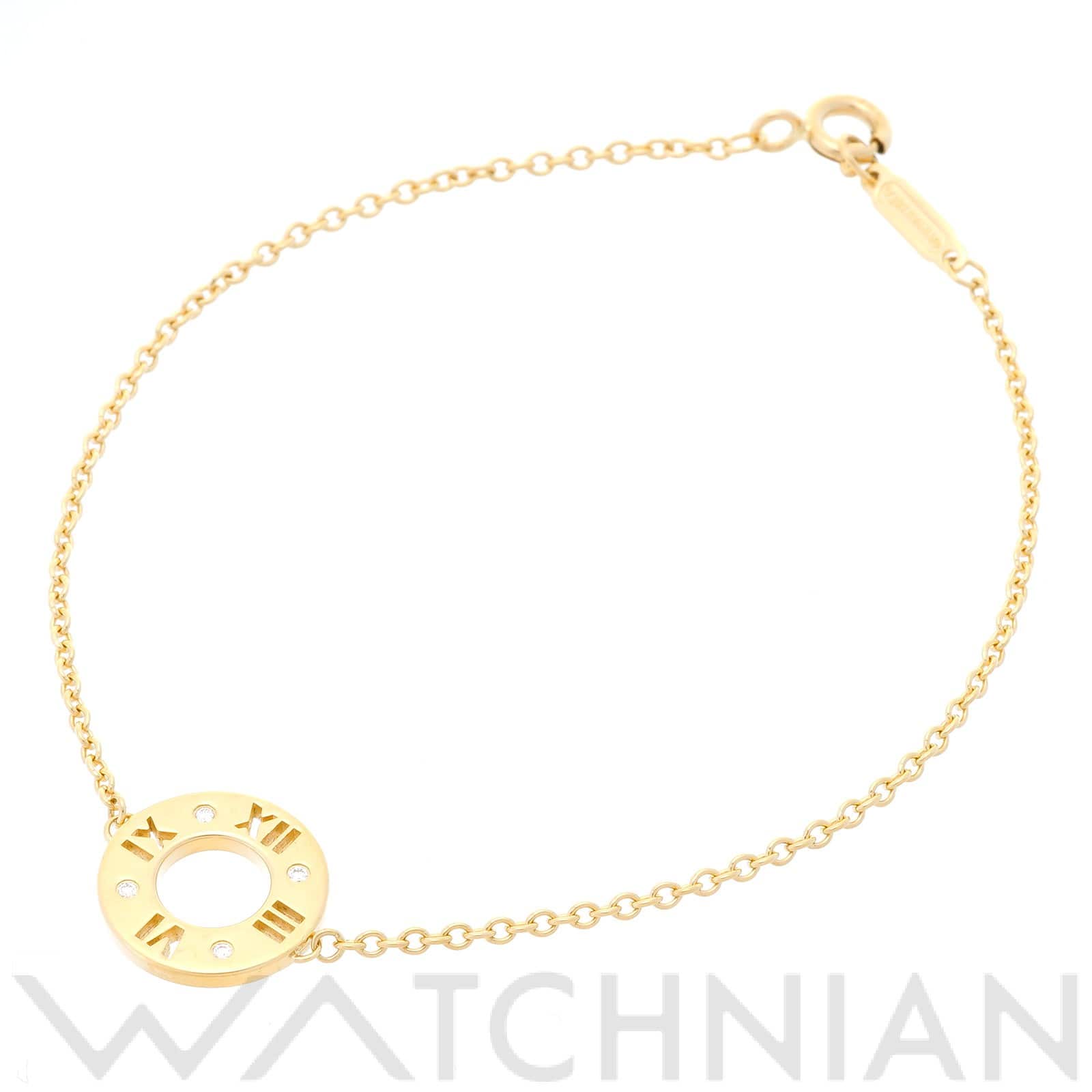 ティファニー アトラス ブレスレット K18イエローゴールド YG/ダイヤモンド レディース ジュエリー 【中古】【jewelry】
