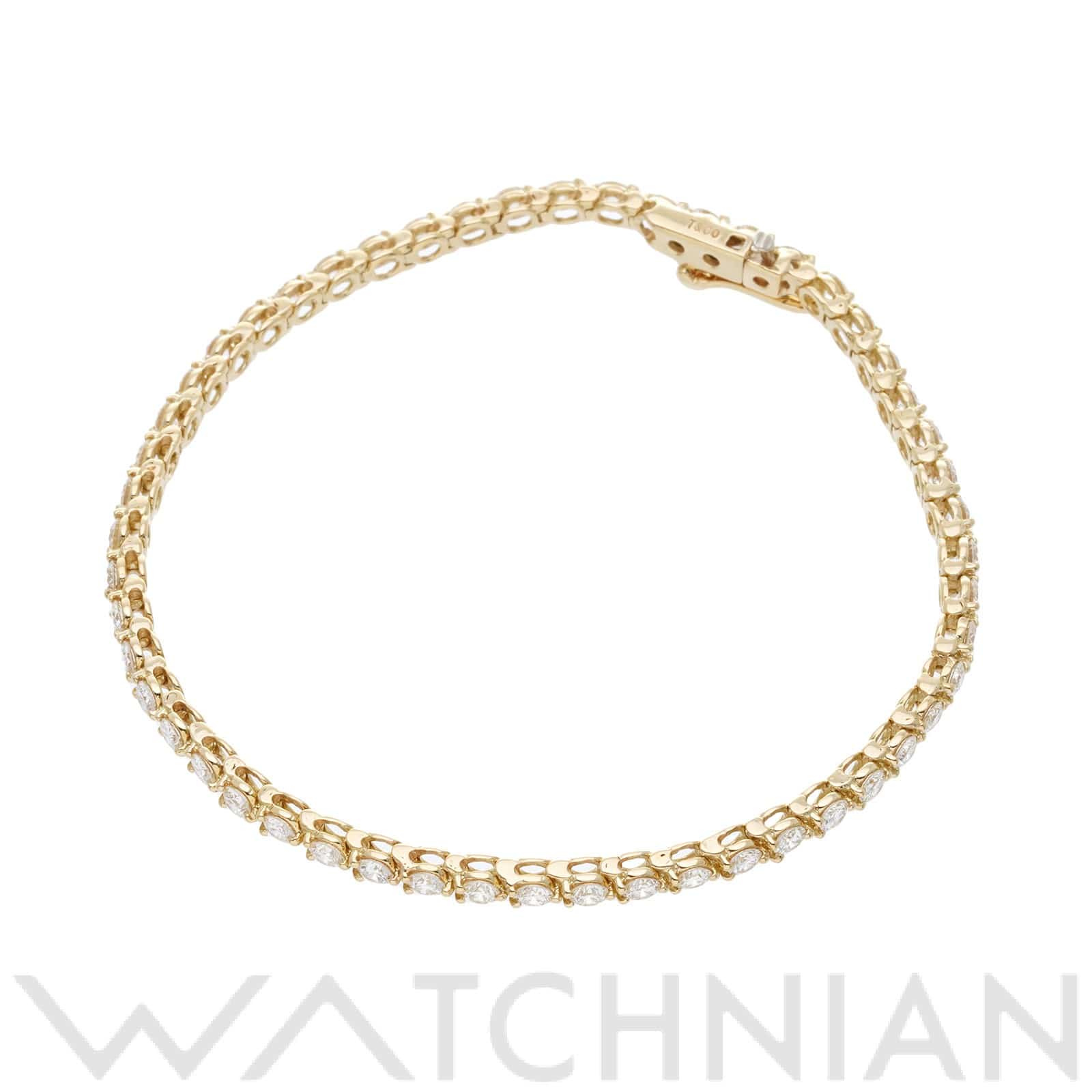 ティファニー テニス ブレスレット K18イエローゴールド YG/ダイヤモンド レディース ジュエリー 【中古】【jewelry】