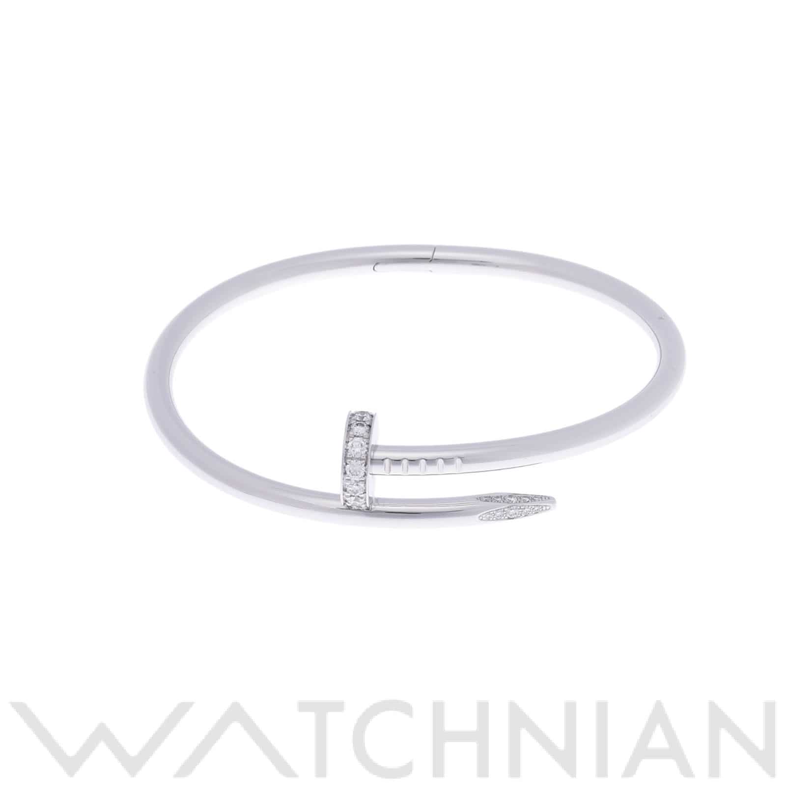 カルティエ ジュストアンクル #16 K18ホワイトゴールド WG/ダイヤモンド ユニセックス ジュエリー 【中古】【jewelry】