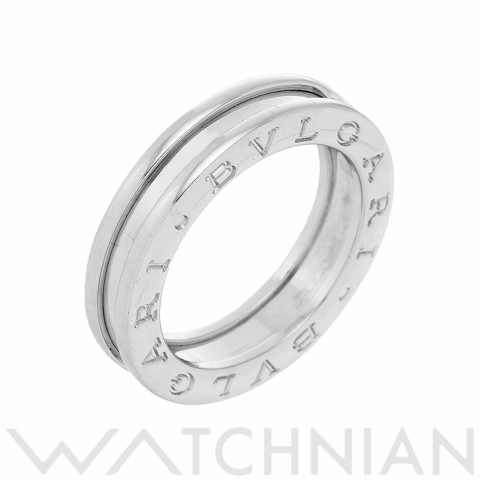 ブルガリ ビーゼロワン 1バンド リング　#51(約11号) 336021 K18ホワイトゴールド WG レディース ジュエリー 【中古】【jewelry】