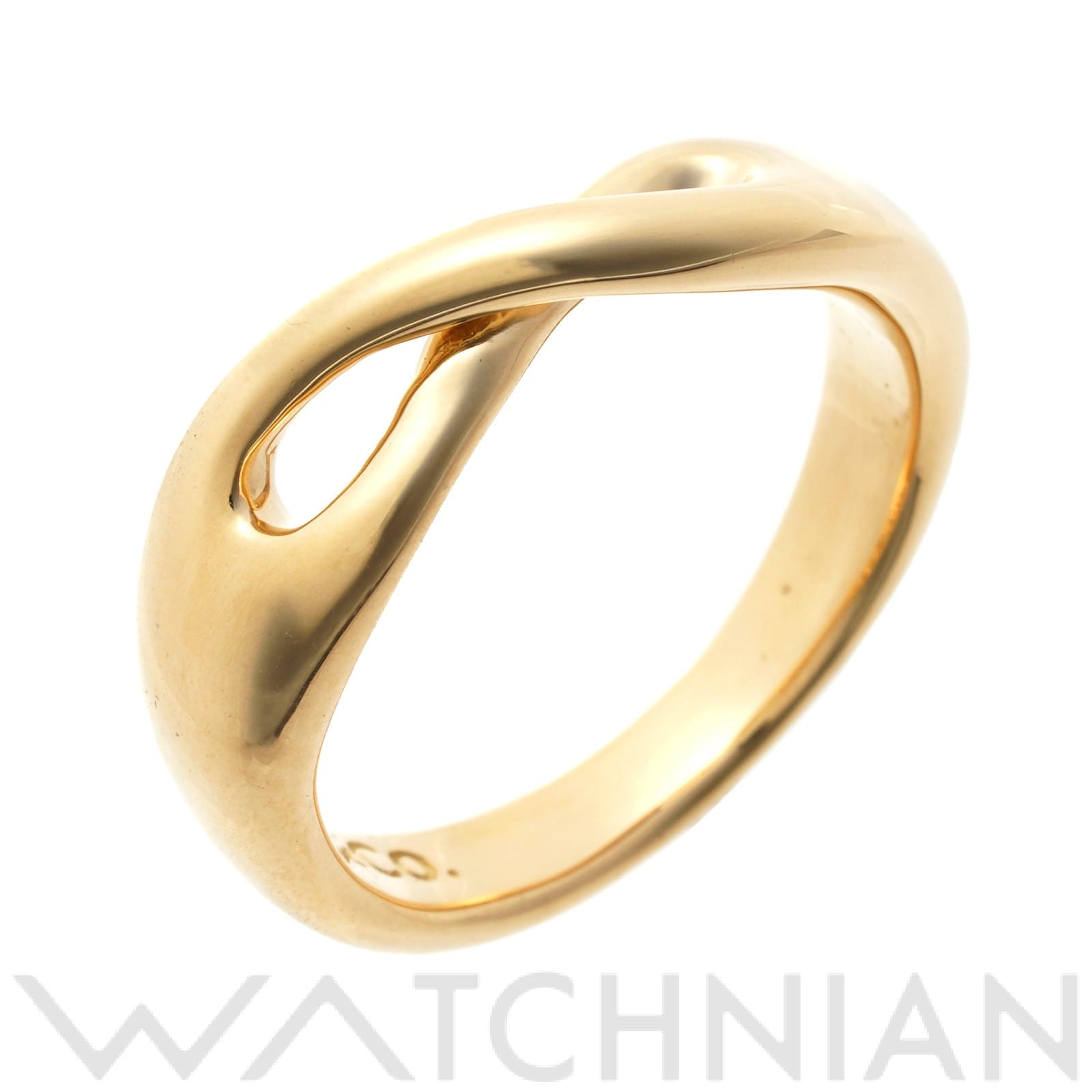 ティファニー インフィニティ リング　約7号 K18イエローゴールド YG レディース ジュエリー 【中古】【jewelry】