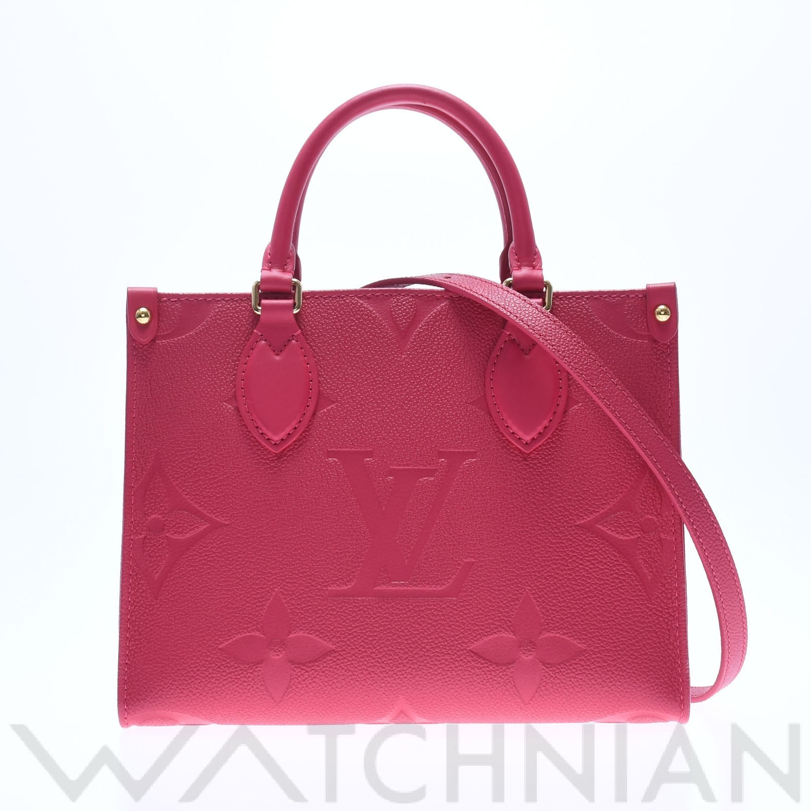 ルイ ヴィトン モノグラムアンプラント オンザゴー PM 2WAY フリージア M45660 レザー レディース バッグ 【中古】【bag】