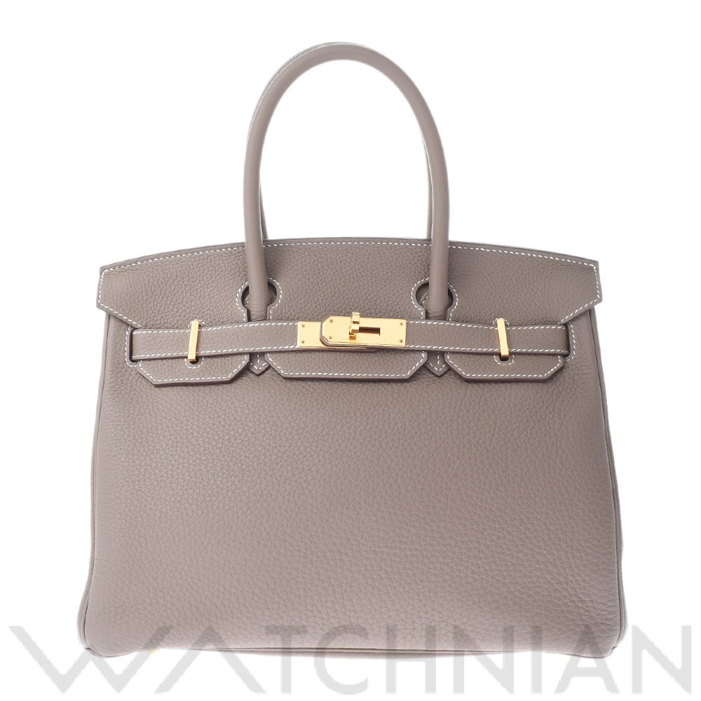 エルメス バーキン 30 エトゥープ/ゴールド金具 トリヨンクレマンス レディース バッグ 【中古】【bag】
