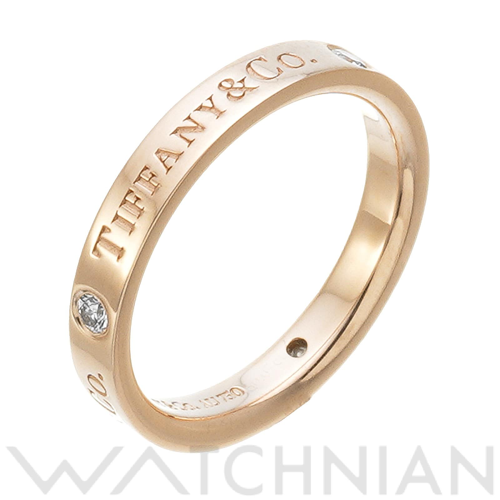ティファニー フラット バンドリング　約10号 K18ピンクゴールド PG/ダイヤモンド レディース ジュエリー 【中古】【jewelry】