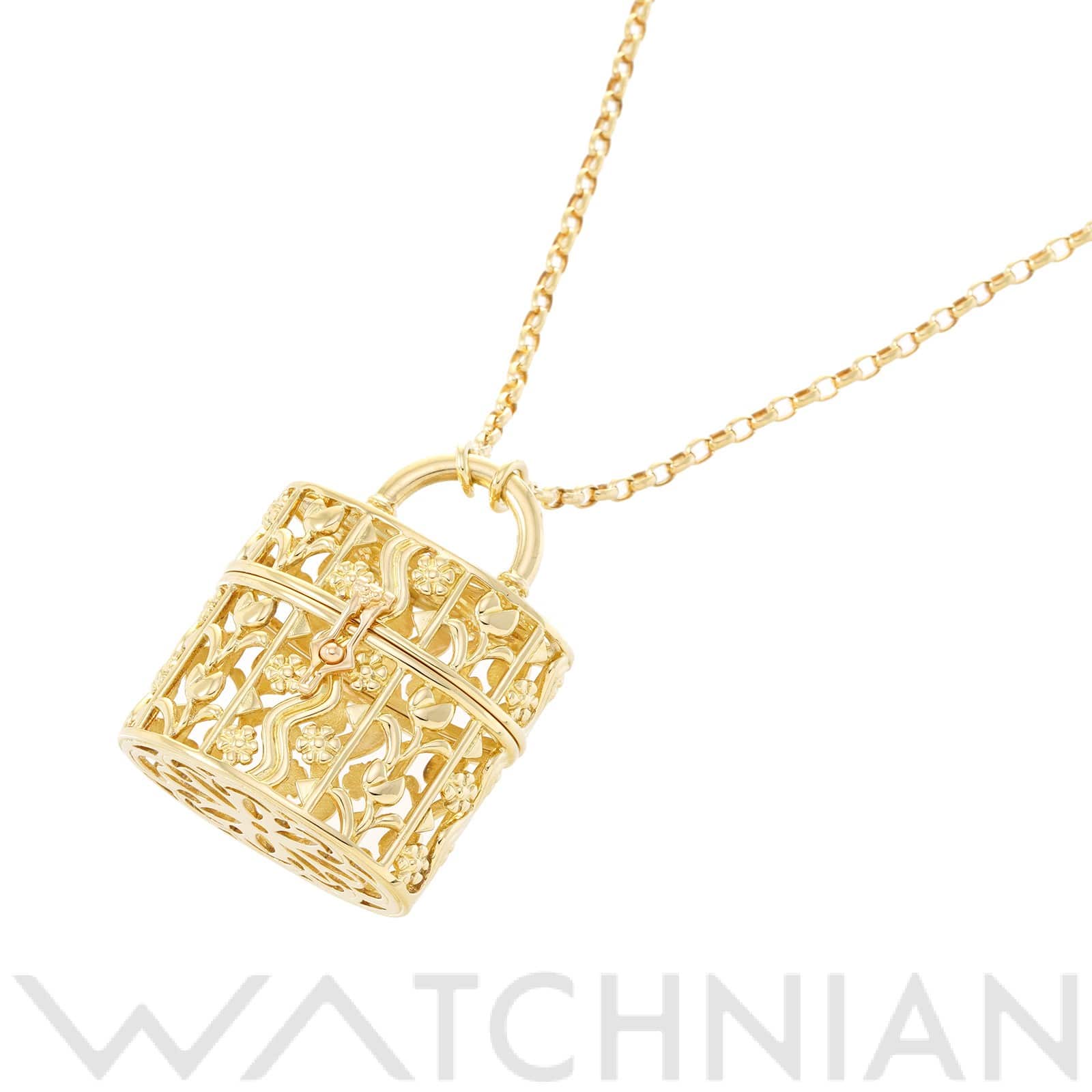 ミキモト 籠モチーフ ペンダント ネックレス K18イエローゴールド YG レディース ジュエリー 【中古】【jewelry】