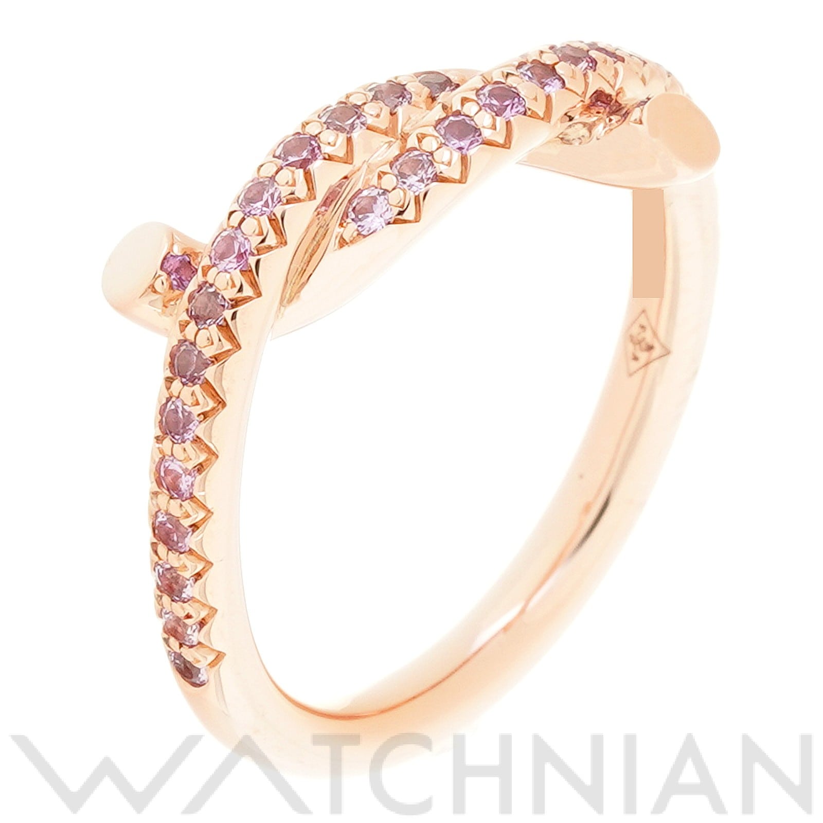 カルティエ アントルラセ リング　#48(約8号) K18ピンクゴールド PG/サファイア レディース ジュエリー 【中古】【jewelry】