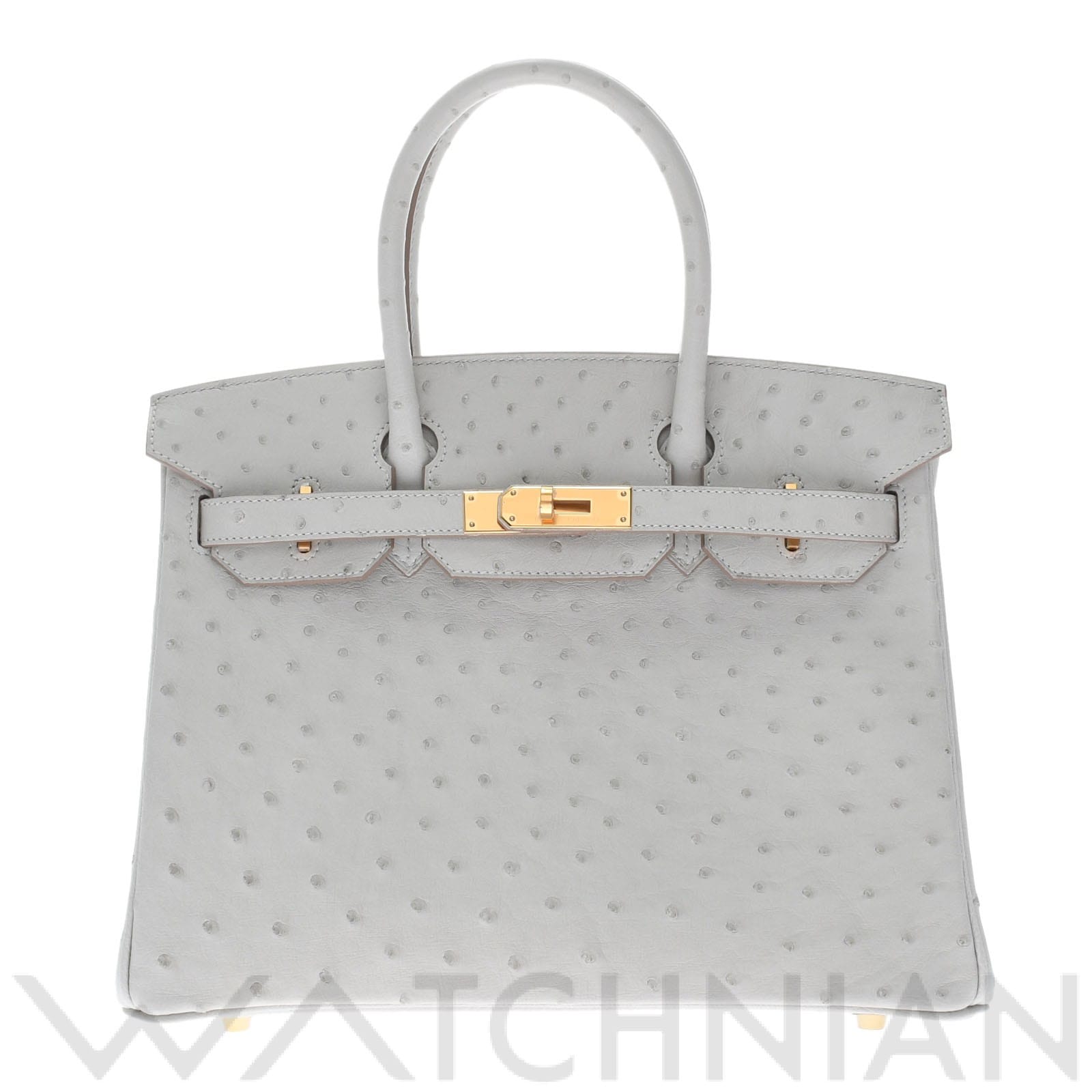 エルメス バーキン 30 グリスパール/ゴールド金具 オーストリッチ レディース バッグ 【新品】【bag】