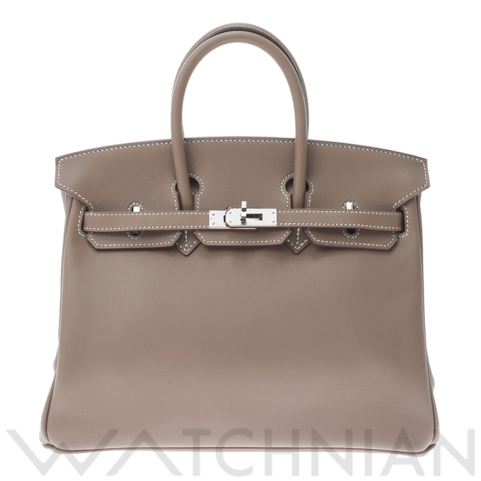 エルメス バーキン 25 エトゥープ/パラジウム金具 ヴォースイフト レディース バッグ 【未使用】【bag】