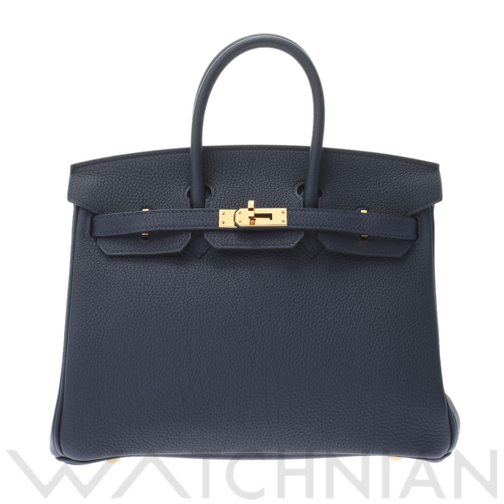 エルメス バーキン 25 ブルーニュイ/ゴールド金具 トゴ レディース バッグ 【中古】【bag】