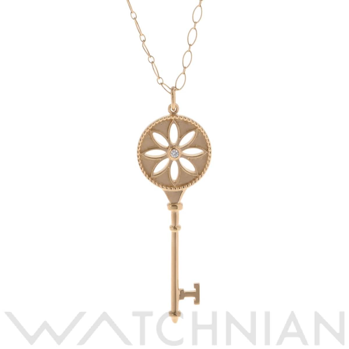 ティファニー デイジーキー ネックレス 1Pダイヤ ゴールド K18イエローゴールド YG レディース ジュエリー 【中古】【jewelry】