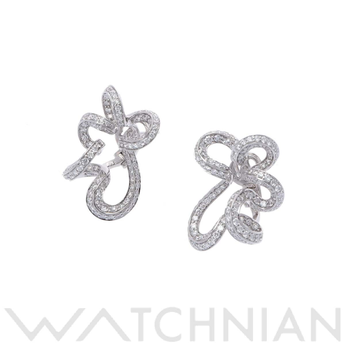 モーブッサン ダイヤピアス シルバー K18ホワイトゴールド WG レディース ジュエリー 【中古】【jewelry】