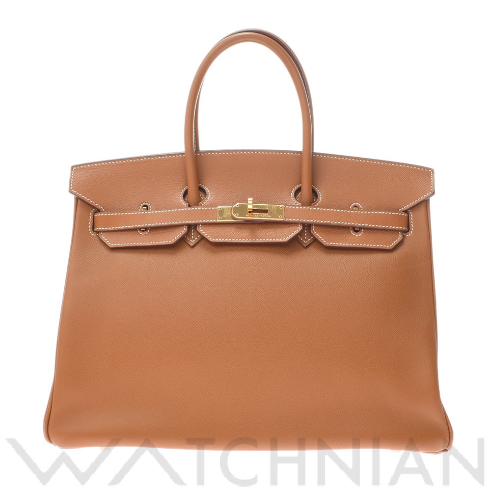 エルメス バーキン 35 ゴールド/ゴールド金具 ヴォーエプソン ユニセックス バッグ 【中古】【bag】