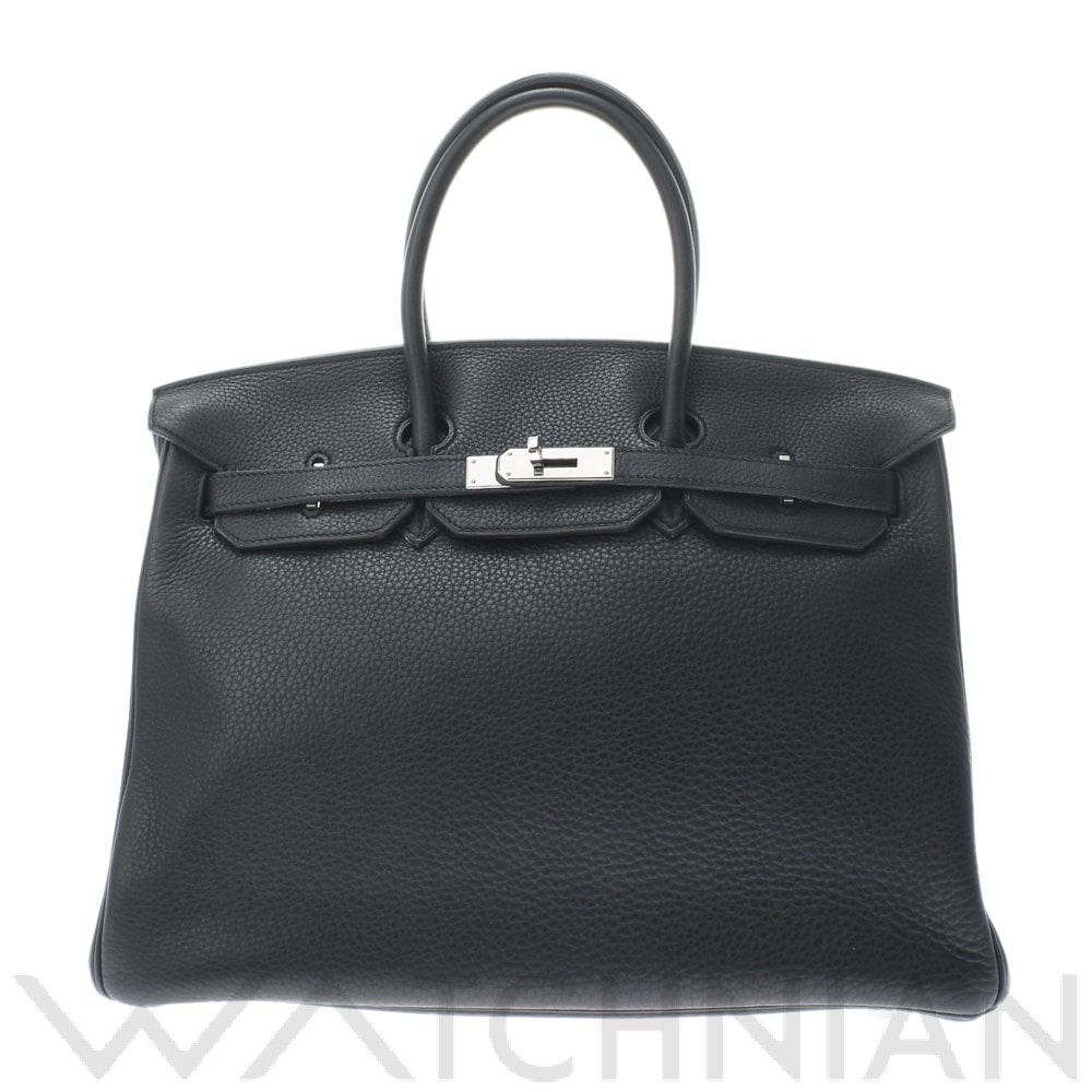 エルメス バーキン 35 黒/パラジウム金具 トゴ ユニセックス バッグ 【中古】【bag】