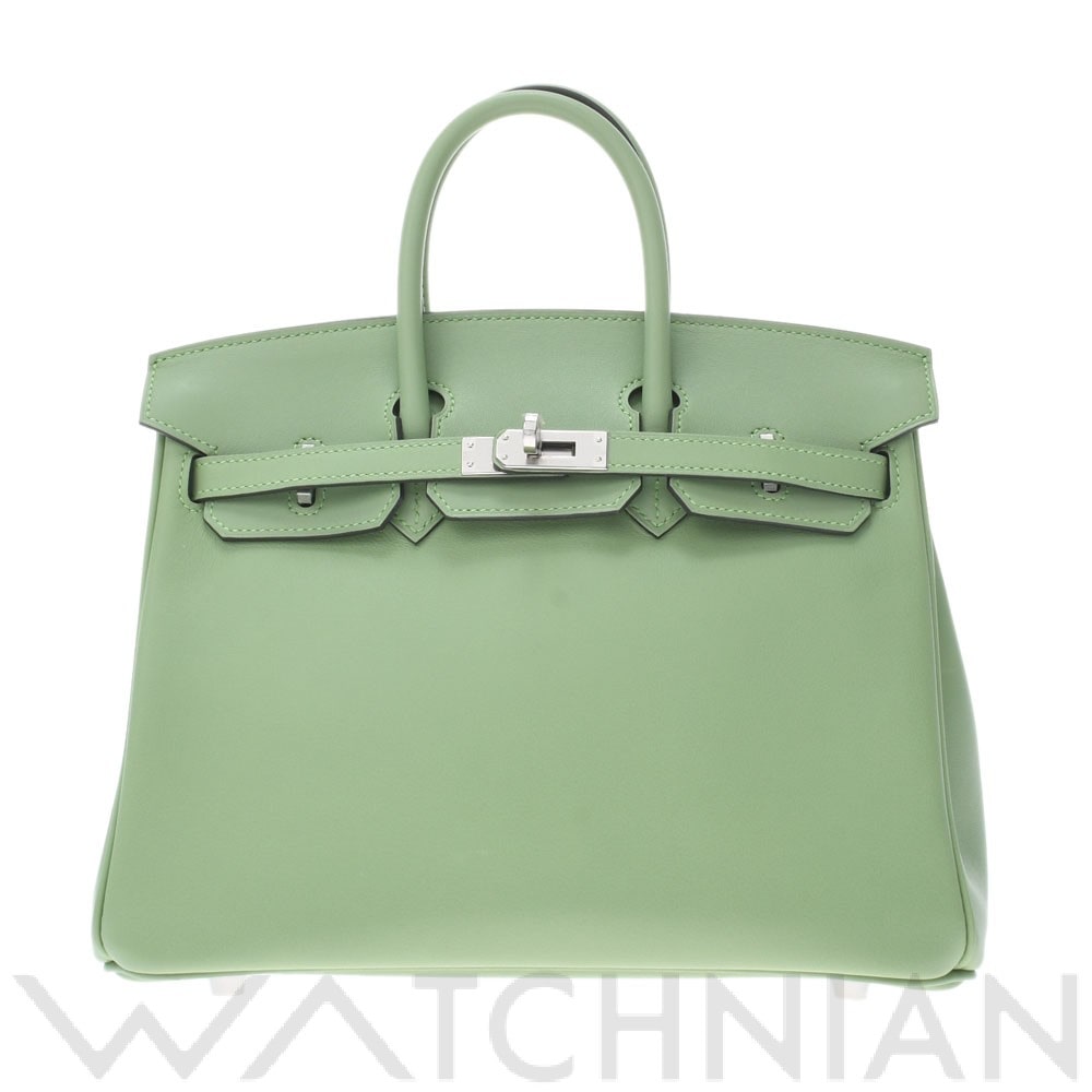 エルメス バーキン 25 ヴェールクリケット/パラジウム金具 ヴォースイフト レディース バッグ 【中古】【bag】