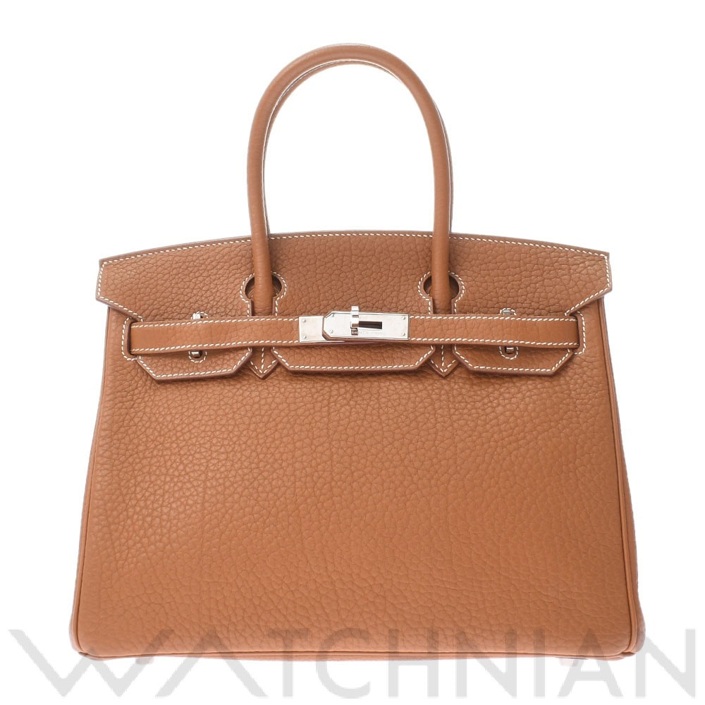 エルメス バーキン 30 ゴールド/パラジウム金具 フィヨルド レディース バッグ 【中古】【bag】