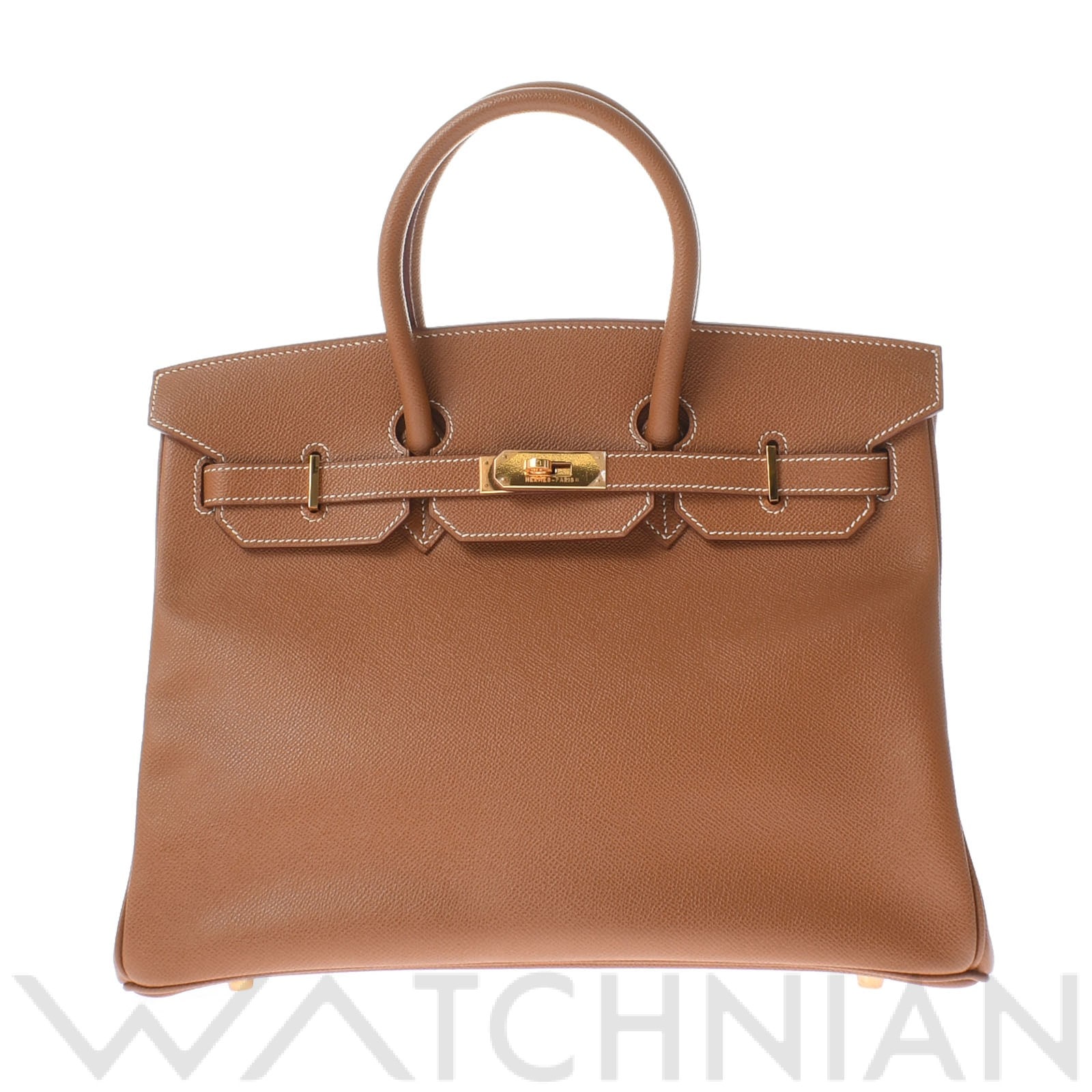 エルメス バーキン 35 ゴールド/ゴールド金具 クシュベル ユニセックス バッグ 【中古】【bag】