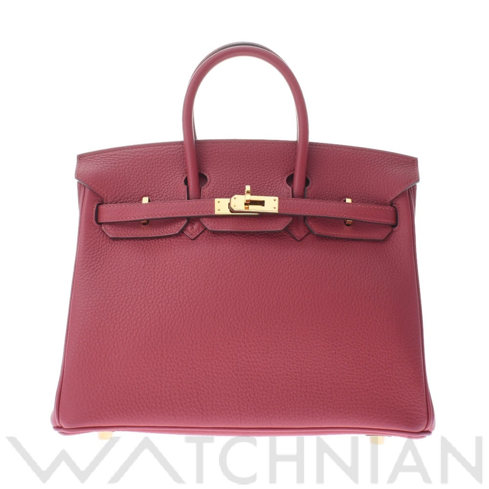 エルメス バーキン 25 ルージュグレナ/ゴールド金具 トゴ レディース バッグ 【中古】【bag】