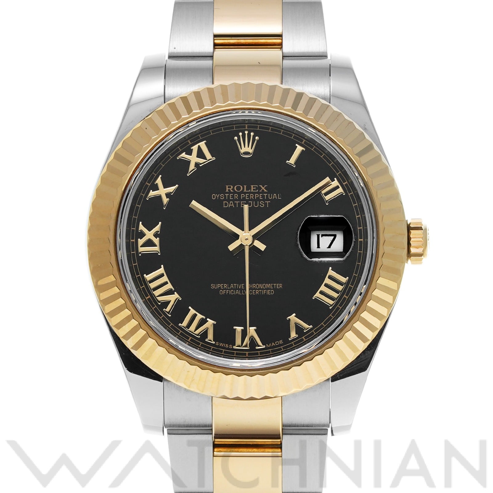 ロレックス デイトジャストII 116333 ブラック メンズ 時計 【中古】【wristwatch】