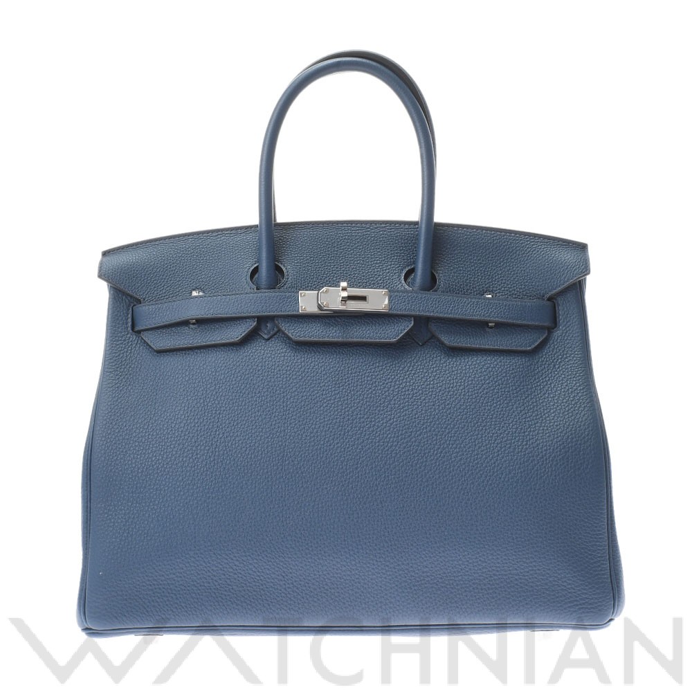 エルメス バーキン 35 ブルードプリュス/パラジウム金具 トゴ ユニセックス バッグ 【中古】【bag】