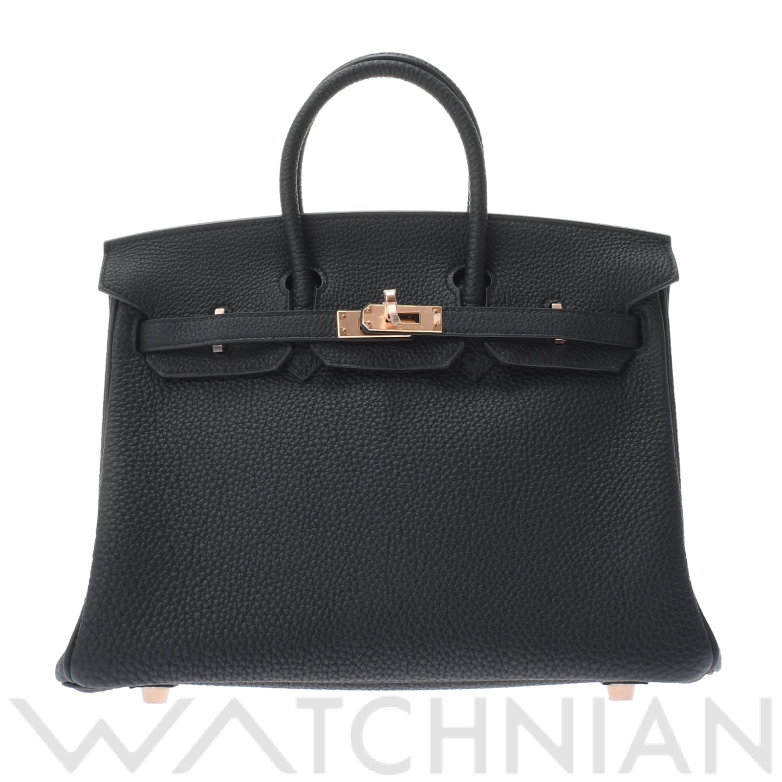 エルメス バーキン 25 ブラック/ローズゴールド金具 トゴ レディース バッグ 【新品】【bag】