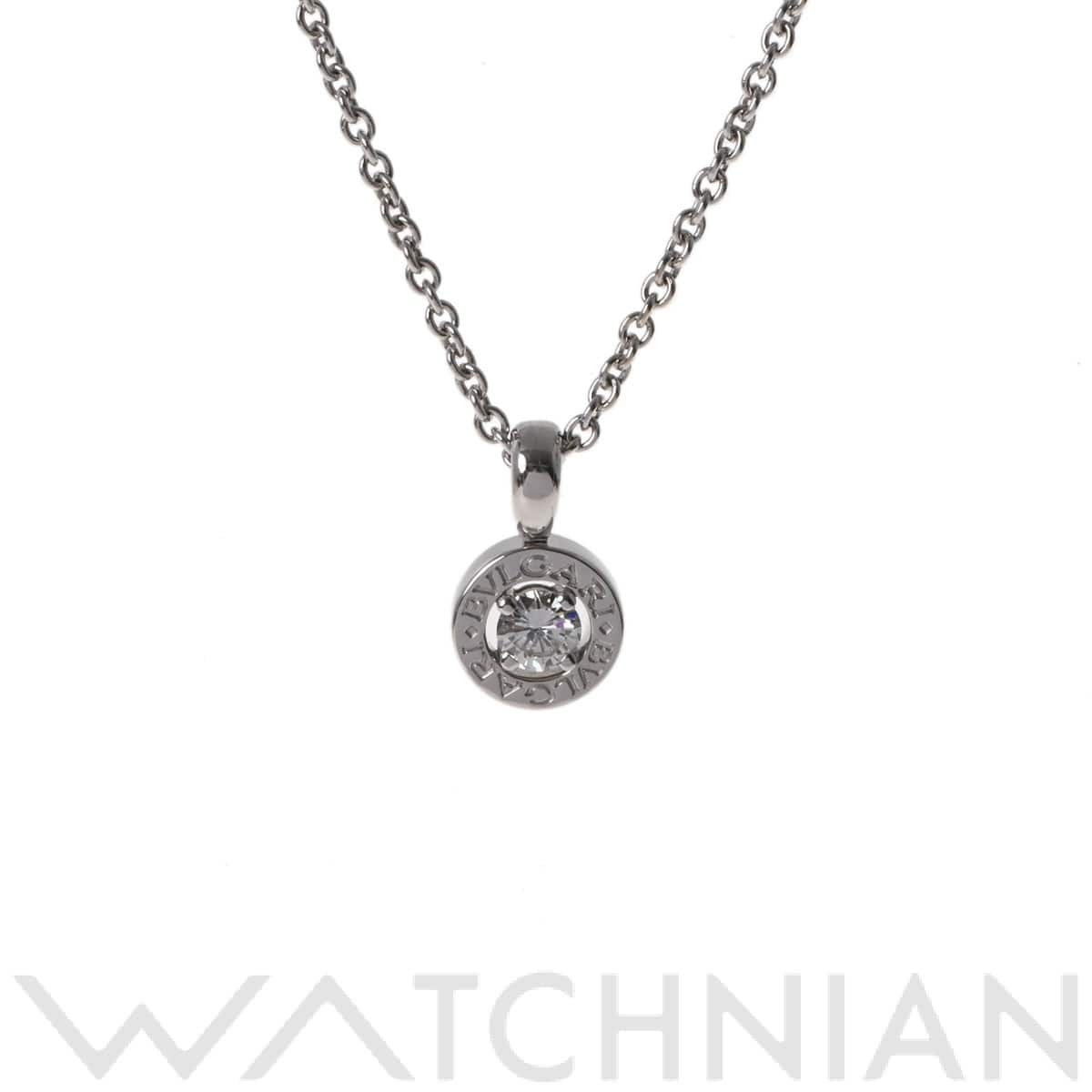 ブルガリ ブルガリブルガリ ネックレス 1Pダイヤ シルバー K18ホワイトゴールド WG レディース ジュエリー 【中古】【jewelry】