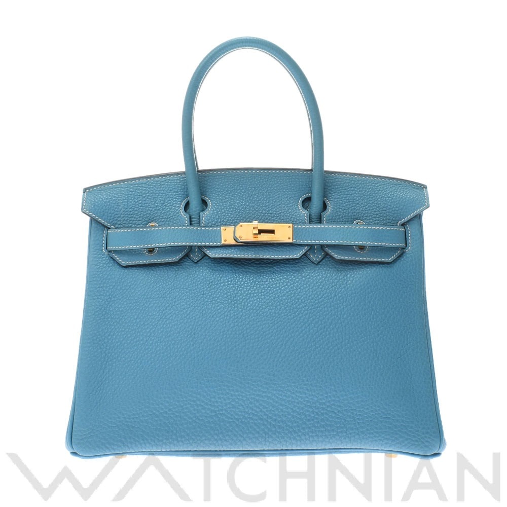 エルメス バーキン 30 ブルージーン/ゴールド金具 トゴ レディース バッグ 【中古】【bag】